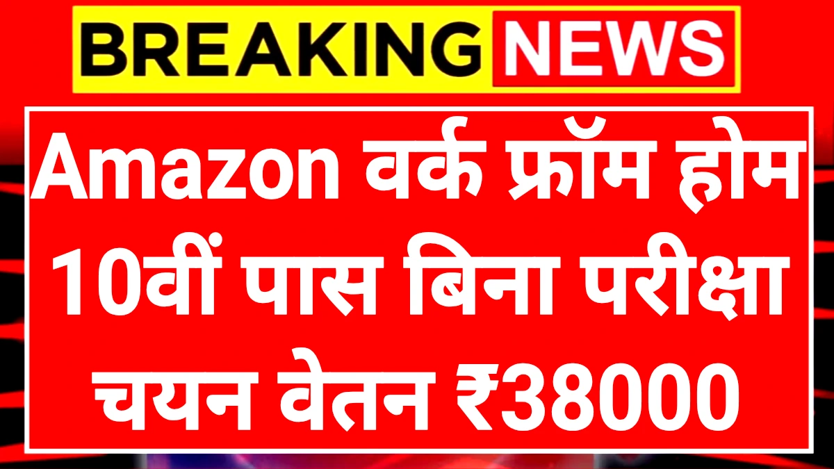 Amazon Work From Home: अमेजॉन वर्क फ्रॉम होम के लिए दसवीं पास करें आवेदन बिना परीक्षा होगा चयन