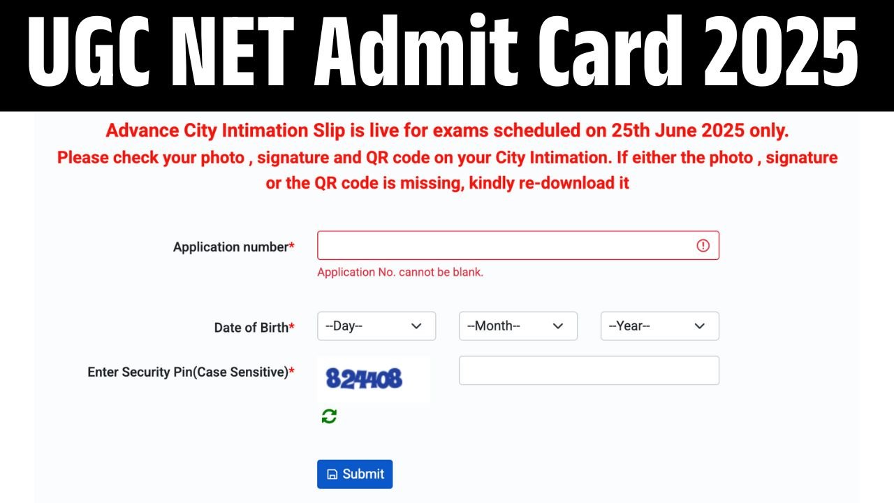 UGC NET Admit Card 2025 June